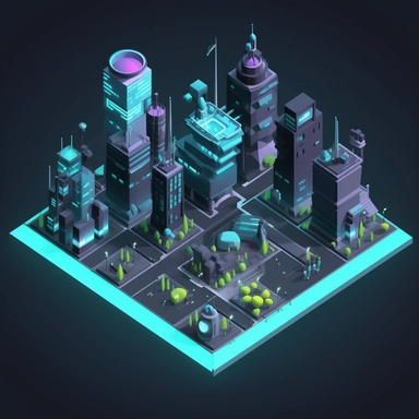 isometric perspective, game sprite, futuristic city park concept, gaming asset, sci-fi, fun, creative, cartoon, clipart, hyper-detailed, black background,
