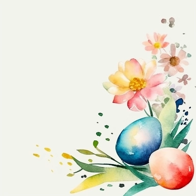 Watercolor easter corner border frame Clipart, easter, Minimalist Flowers Watercolor, Separated design, 8k