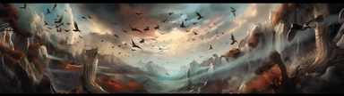 A Surrealism Dreamscape vision Clipping the wings of flightless birds like how freedom feels to the dream defferred. HD, Add abstract elements.