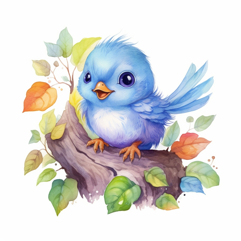 blue bird clipart