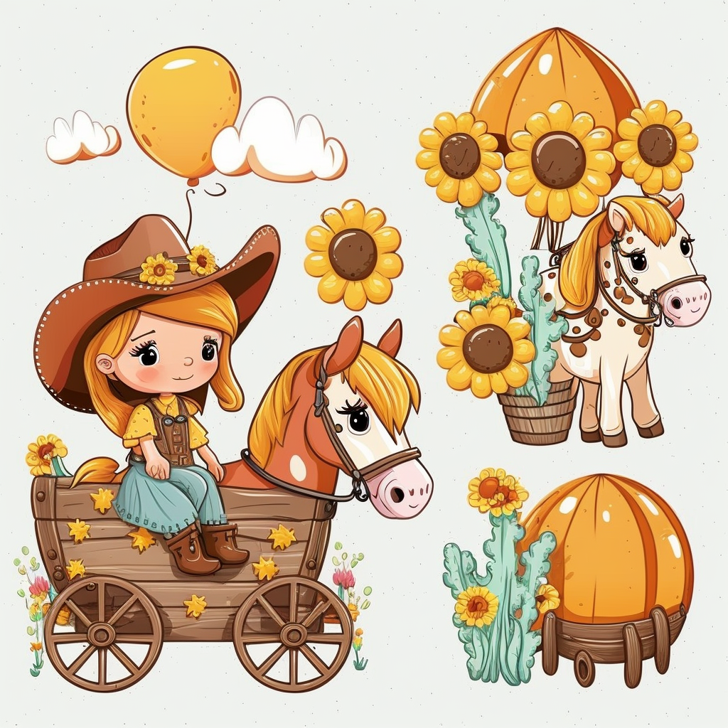 cowgirl cartoon cliparts