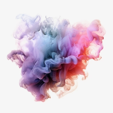 smoke black colors, clipart, intense white and deep pastel colors, dnd, watercolor, no background, isolated on a white background, self contained, well defined edges, by amy sol and magali villeneuve and susan bourdet and ross tran, spaced out, glowy, intricate, 8k