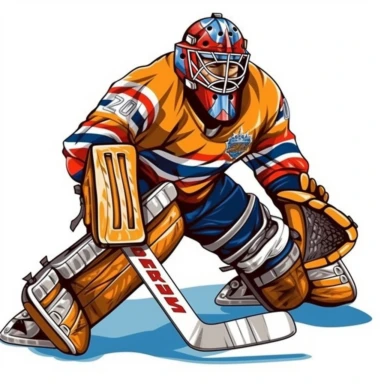 clipart of hockey goalie