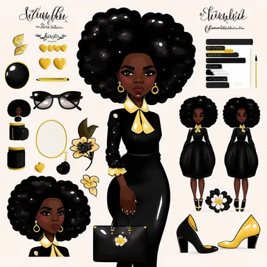 Fashion girl clipart, Girl boss clipart, Black girl png, Afro girl clipart, Black girl magic, Boss lady clipart, Black woman clipart, goodnotes, 2: 3, 4k
