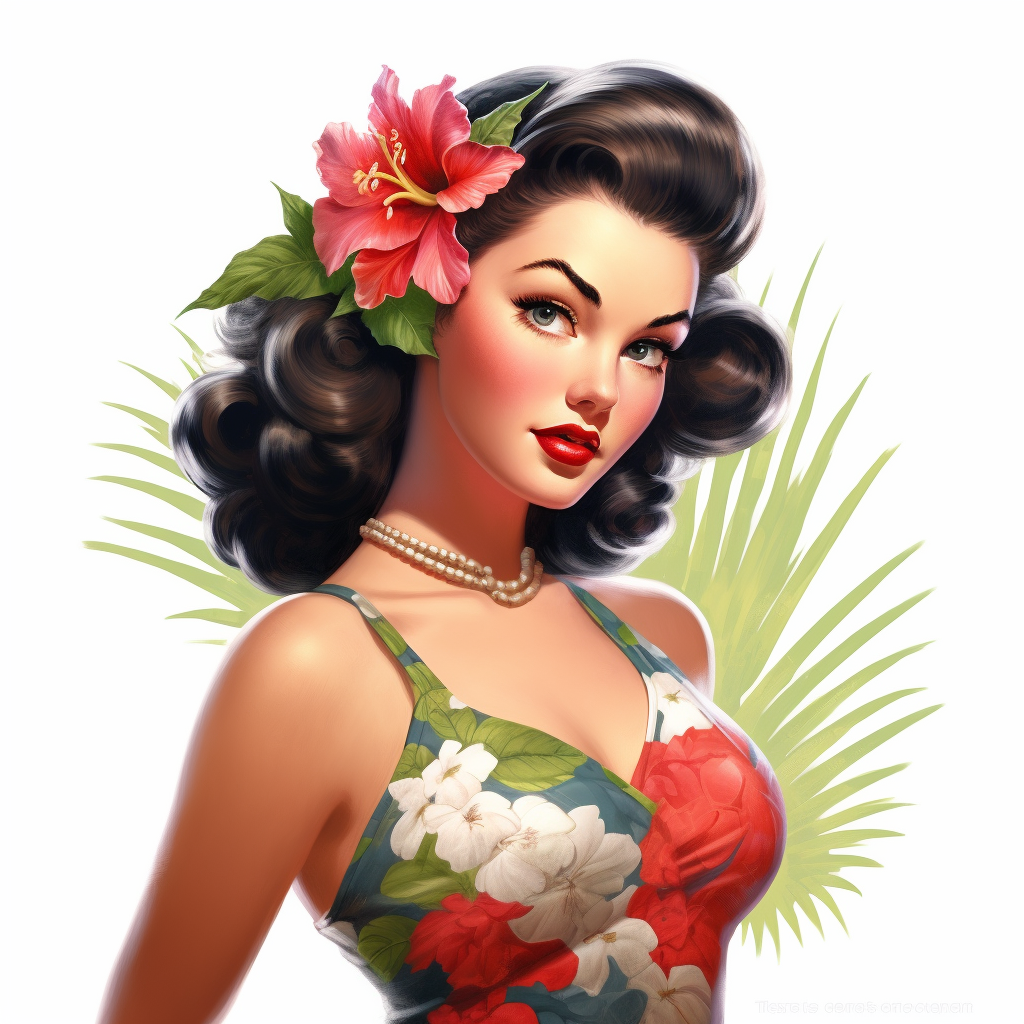 hawaiian woman cliparts