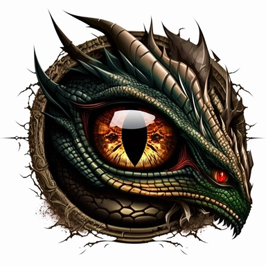 dragon eyes, inside border, clipart
