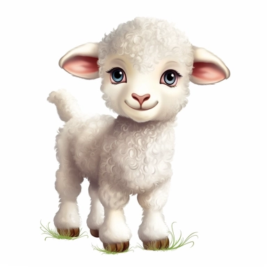Clipart baby sheep playing