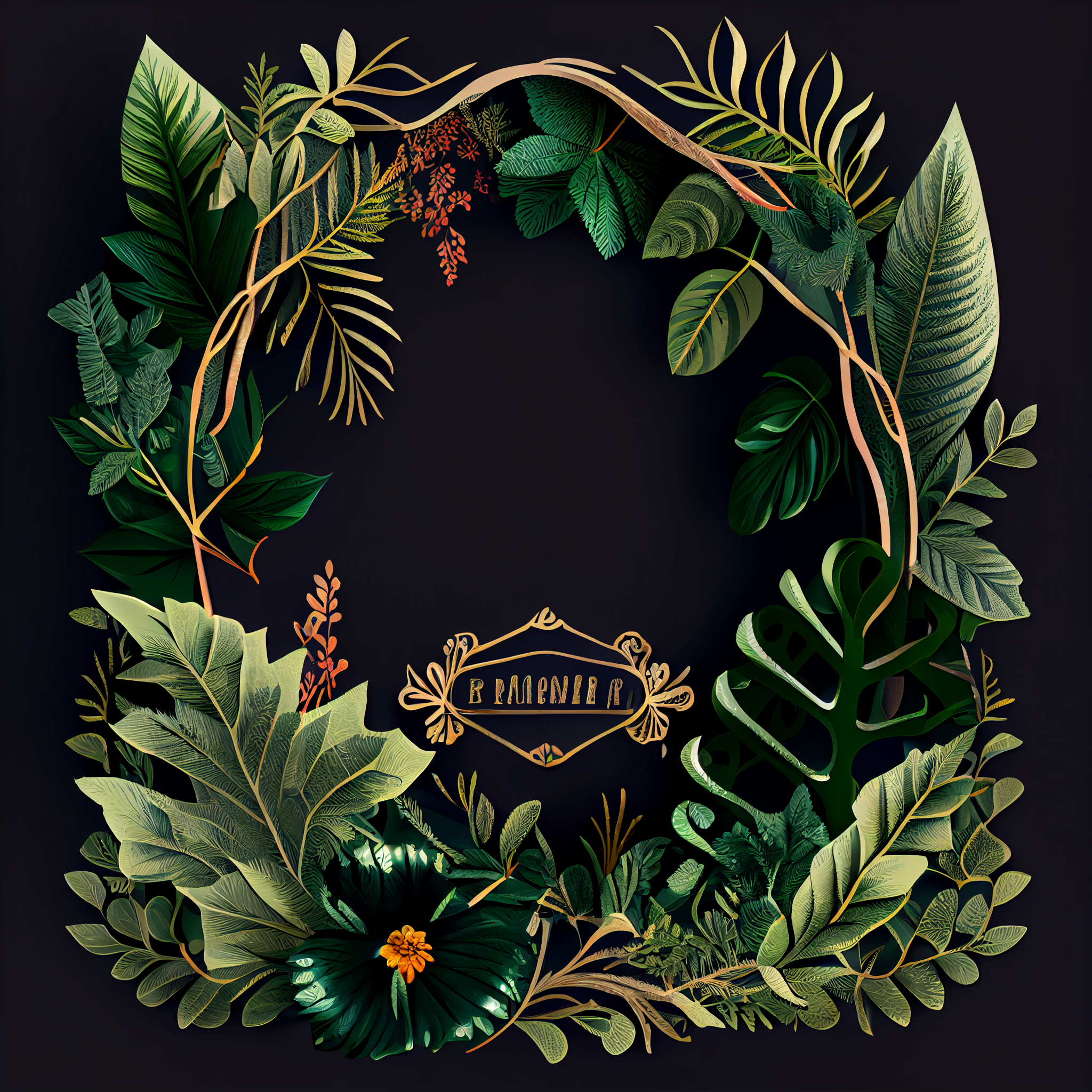 forest frame cliparts