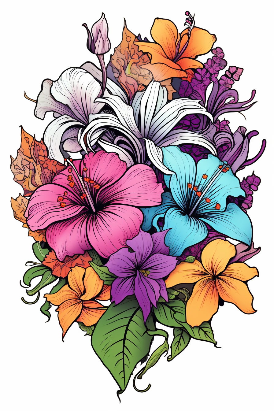 black flower clipart