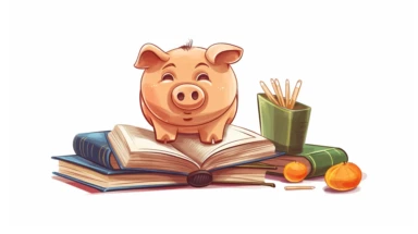 basic clipart for investing money into a piggybank books education