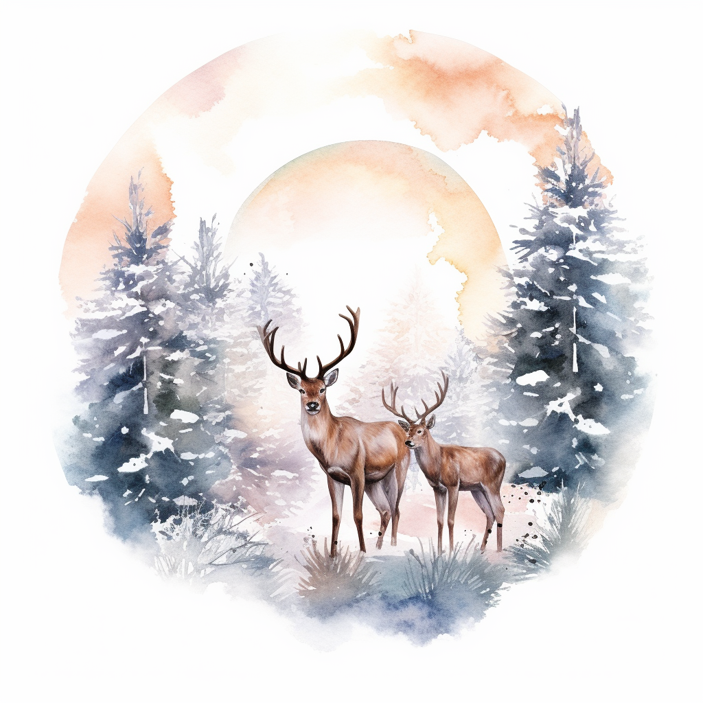 christmas deer cliparts