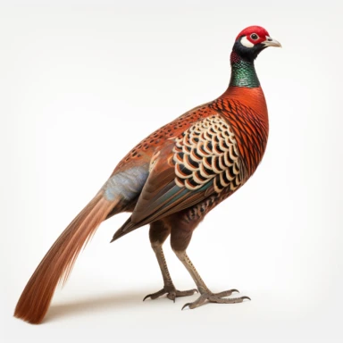 high def photograph clipart vector image with plain white background of a hyper realistic high definition photograph of a common ring necked pheasant. extremely detailed. 35mm lens. 8k. Ultra HD.