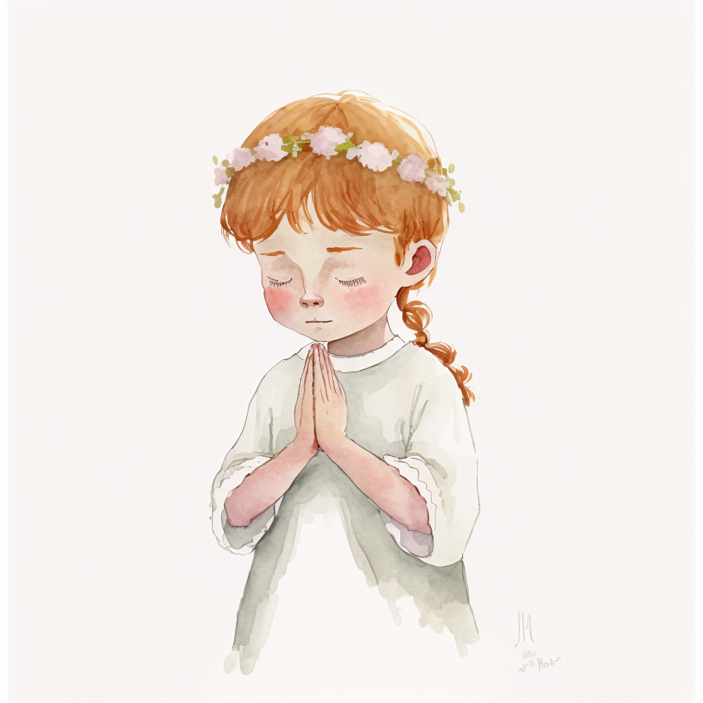 boy praying clipart