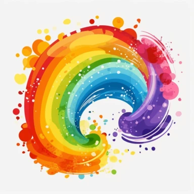 lgbt rainbow element clipart,Cartoon style,white background