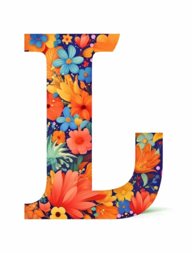 The capital letter L:in the Artistic style, clipart for nursery, vibrant colors,Vector, white background,Solid Background, Sharpness and clarity,masterpiece, trending on Artstation and Dribbble.