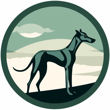 greyhound circular clipart