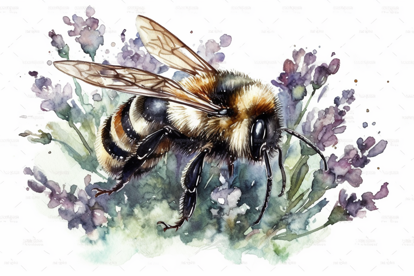 flower bee cliparts