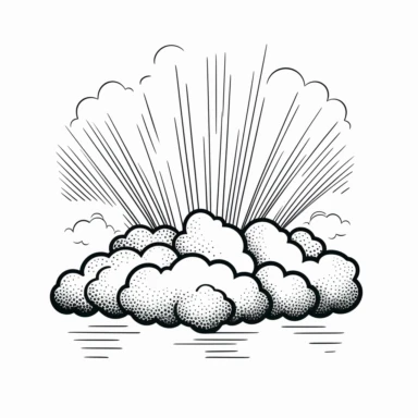 cloud monochrome clip art line vector