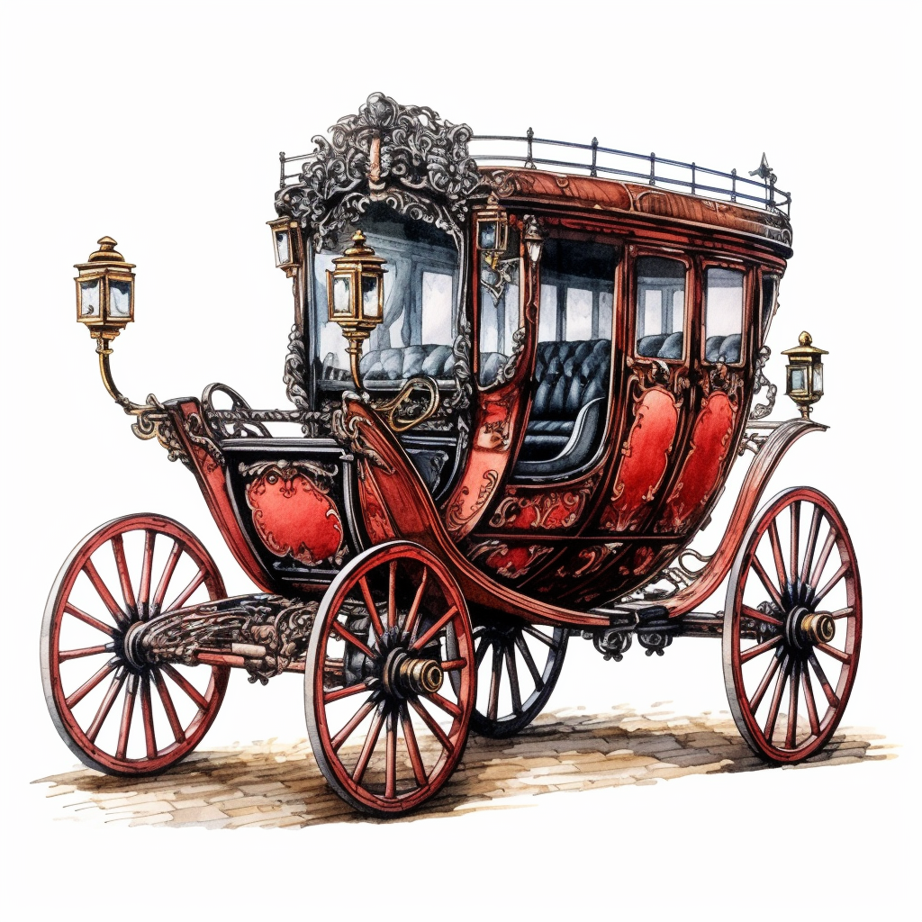horse carriage clipart