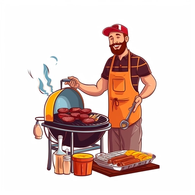 Bbq master clipart,White backgroun - Image #2 @Royeldesk Digital Agency - @Royeldesk Digital Agency (fast)