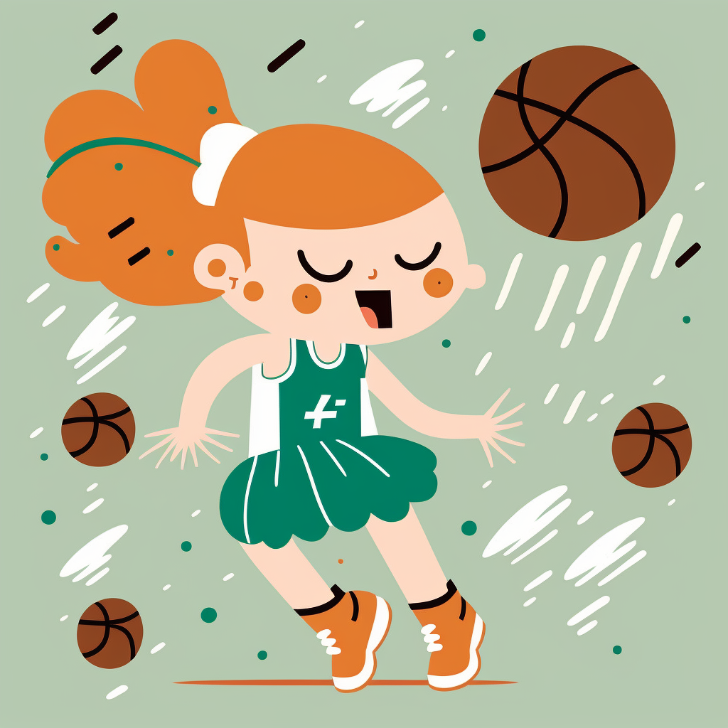 girls basketball cliparts