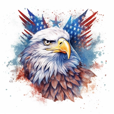 eagles, stars, great clip art designs for Fourth of July.