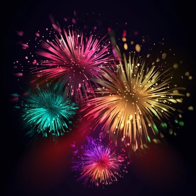 fireworks colorful clipart