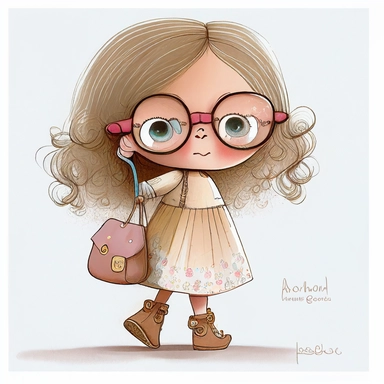 <https://s.mj.run/CeSbNppbpPY> a drawing of a girl with sunglasses and a purse, colourful, full image, white background, Clipart style, sweet, cute, happy, smiling, decora inspired illustrations,inspired by nicoletta ceccoli, little bo peep, my dress up darling anime, illustrated in whimsical style, mark ryden in the style of, inspired by Arabella Rankin, cute cartoon style, chibi girl,