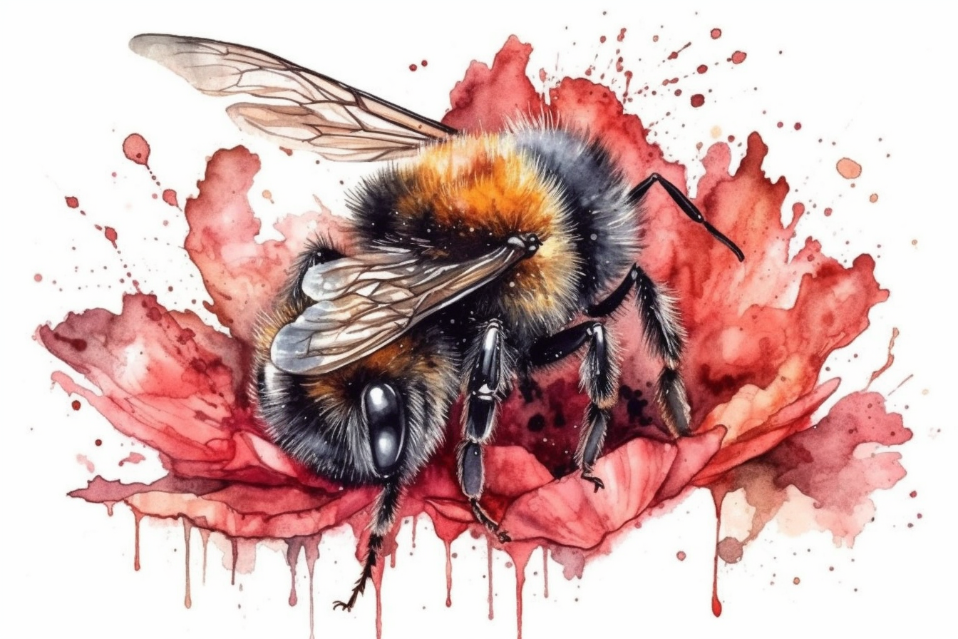 flower bee cliparts