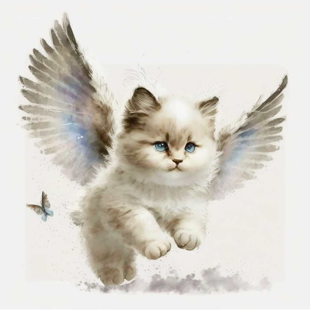 flying kitten cliparts