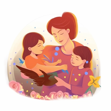 Mother's Day Clipart: Unconditional Love, Caring Presence, Nurturing Spirit, Strong Connection, Precious Time Together Camera Type: Mirrorless. Camera Lens Type: Zoom lens. Time of Day: Morning. Style of Photography: Lifestyle. Type of Film: N/A. Aspect Ratio: 4:3. Shooting Mode: Aperture Priority. Camera Settings: Aperture f/4.5, Shutter Speed Auto, ISO 400. Post-Processing Techniques: Light retouching, slight matte effect.