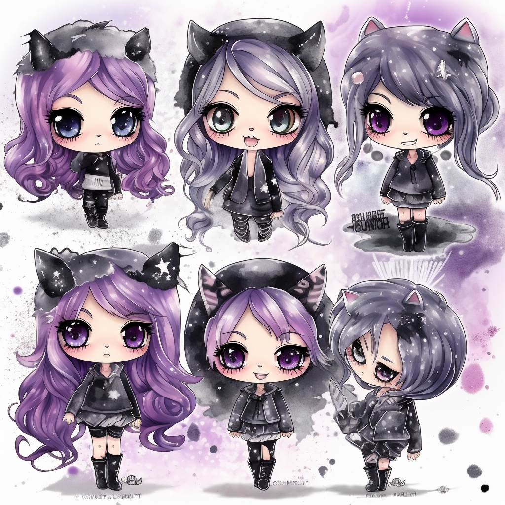 funny purple cliparts