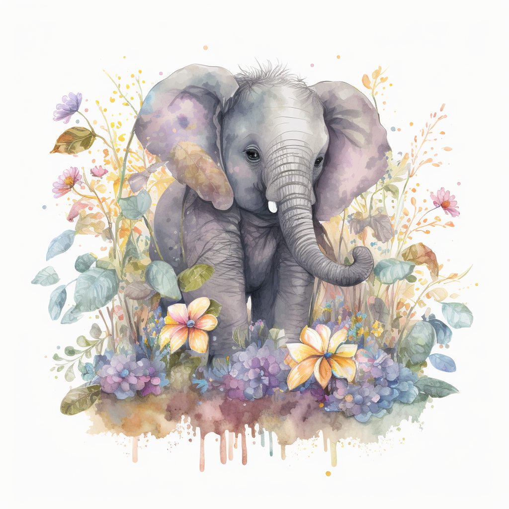 baby elephant clipart