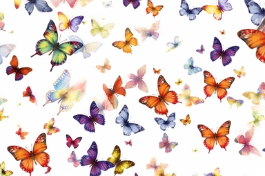 wallpaper, ultra hd, repeatable, flying butterflies, textures, wallpaper, side view, watercolor, top view, high click conversion, new color, clipart, hd, on white background