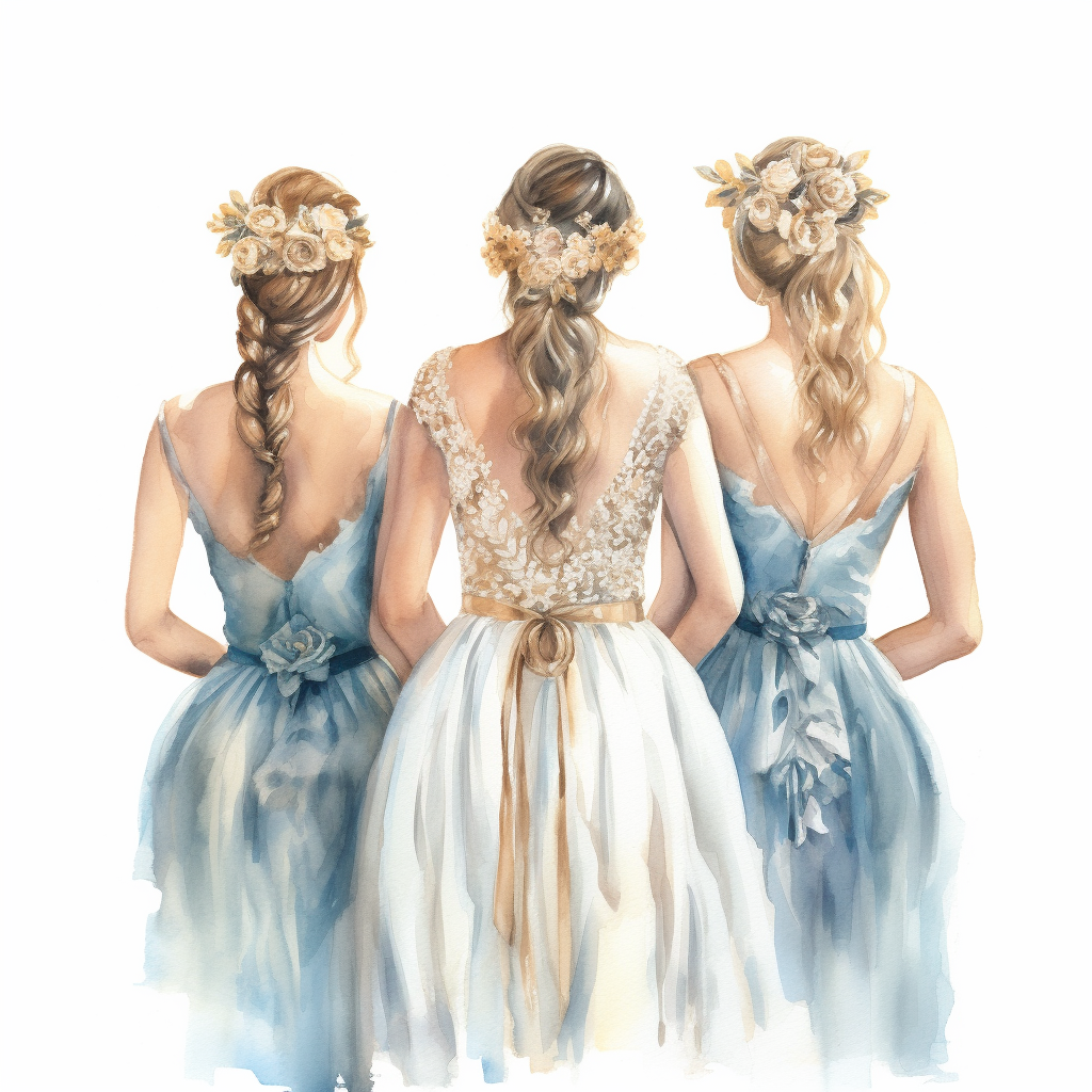 bridesmaid dress cliparts