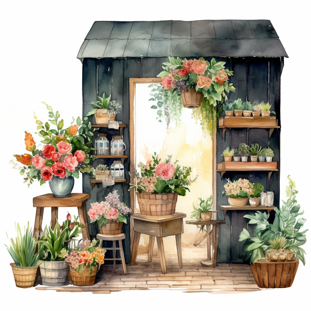 flower shop cliparts