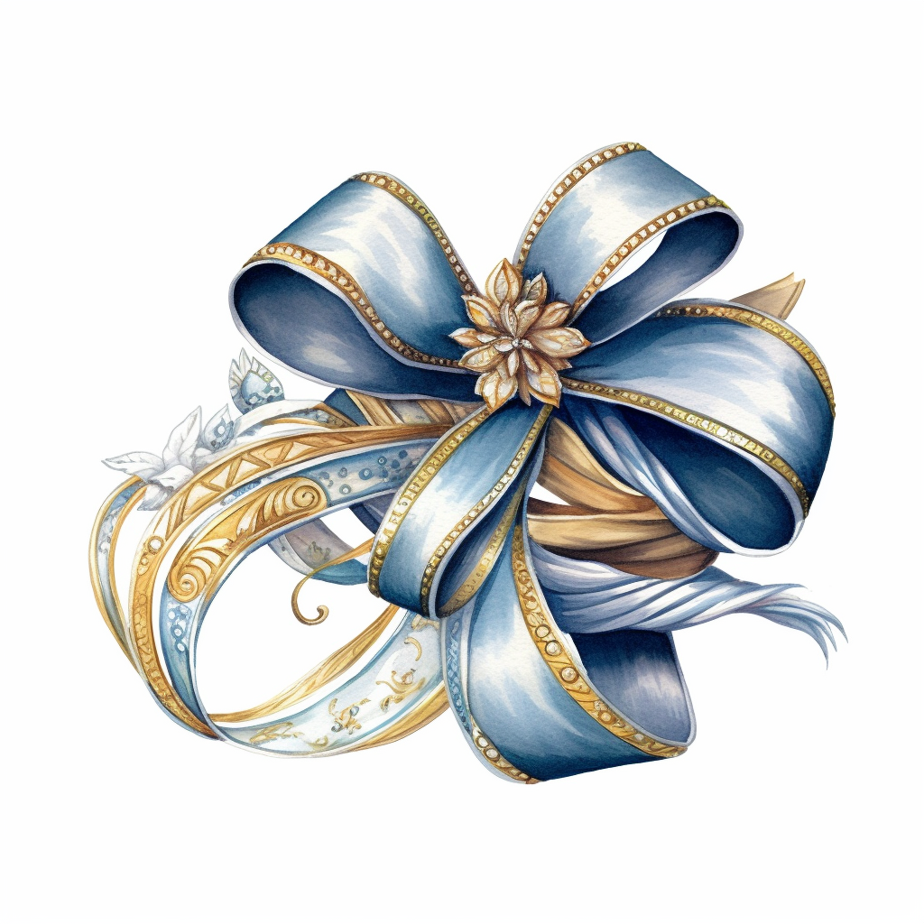 Design a stunning clipart image of a luxurious ribbon twine ...