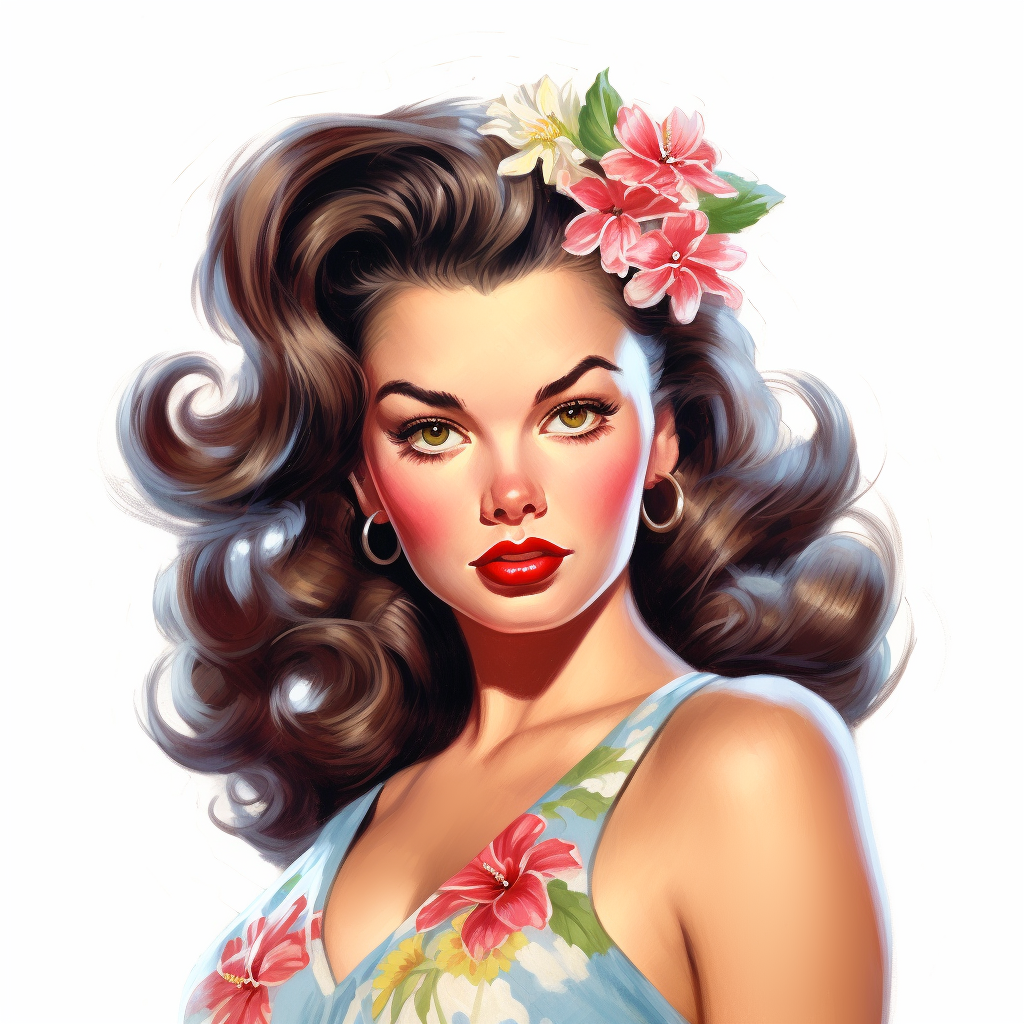 hawaiian woman cliparts