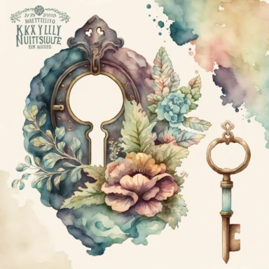 watercolor keyhole clipart