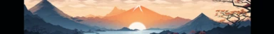 high precision, Japanese style illustration clip art Mount Fuji clip art background，concept art, highest quality, high definition, movie screen, fantasy, 3D art, grand scene, iso 200