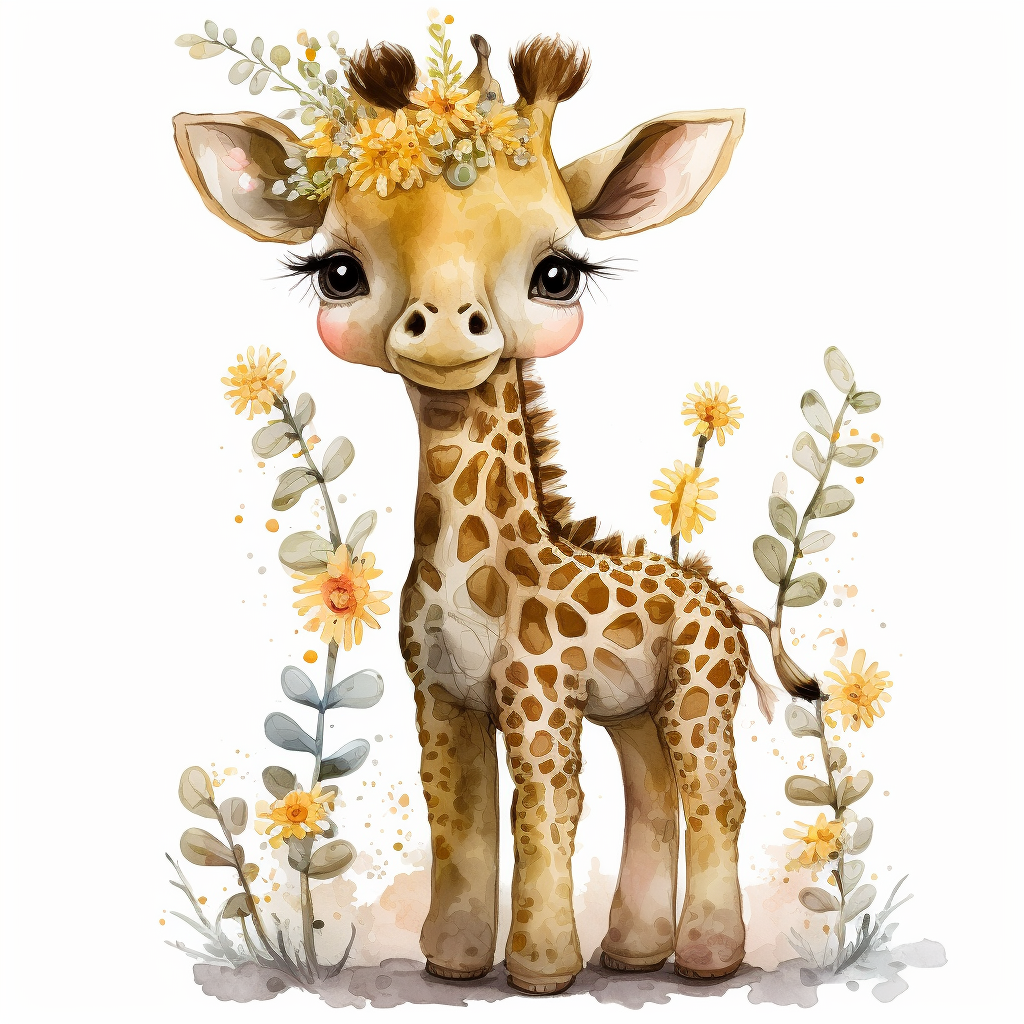 cute giraffe clipart