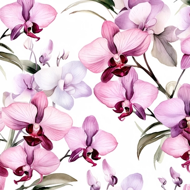 Contemporary collage style floral patterns orchids watercolor elegant flowers wedding invitations high quality and elegant clipart of flowers Gucci art pink andlavender shades background 4