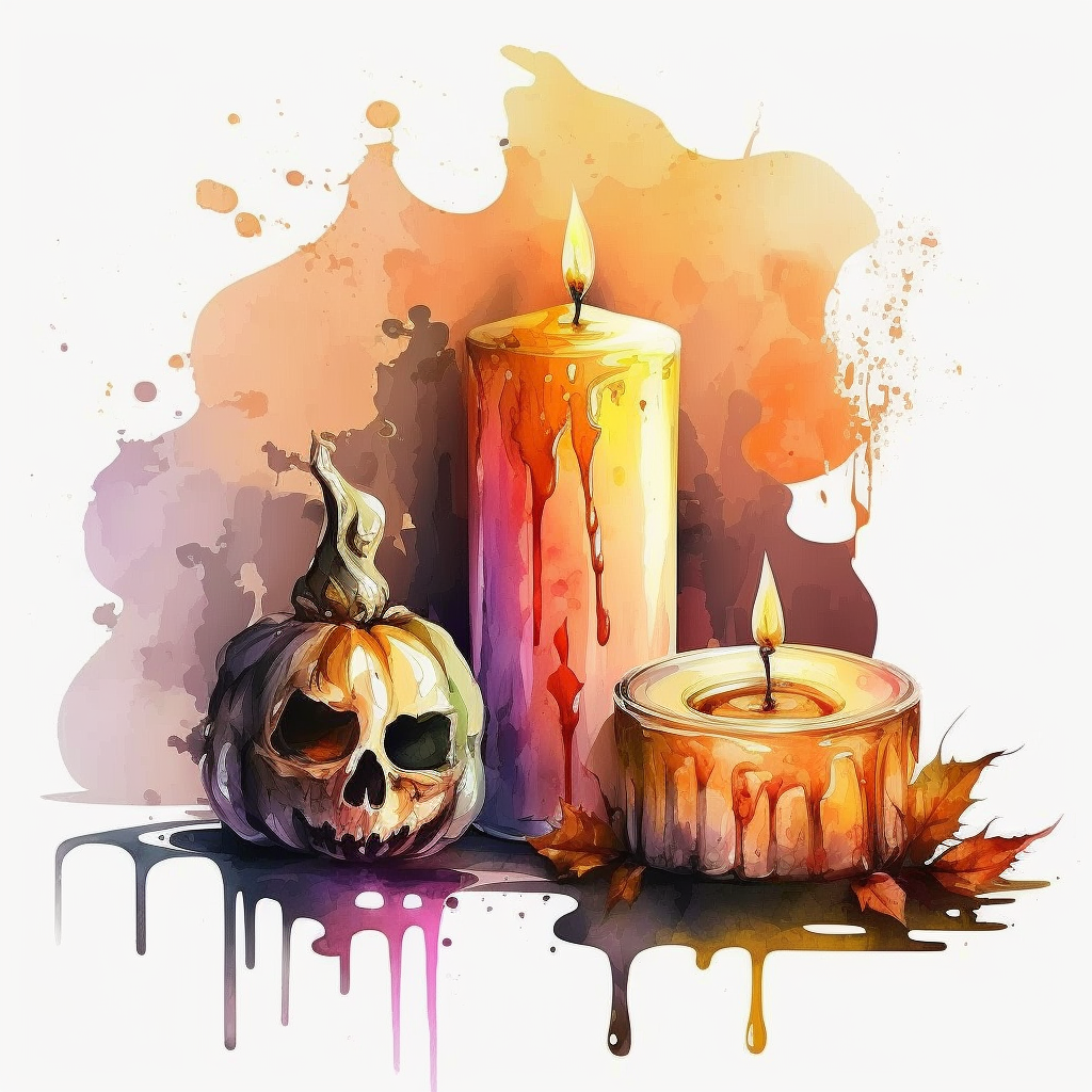 halloween candles cliparts