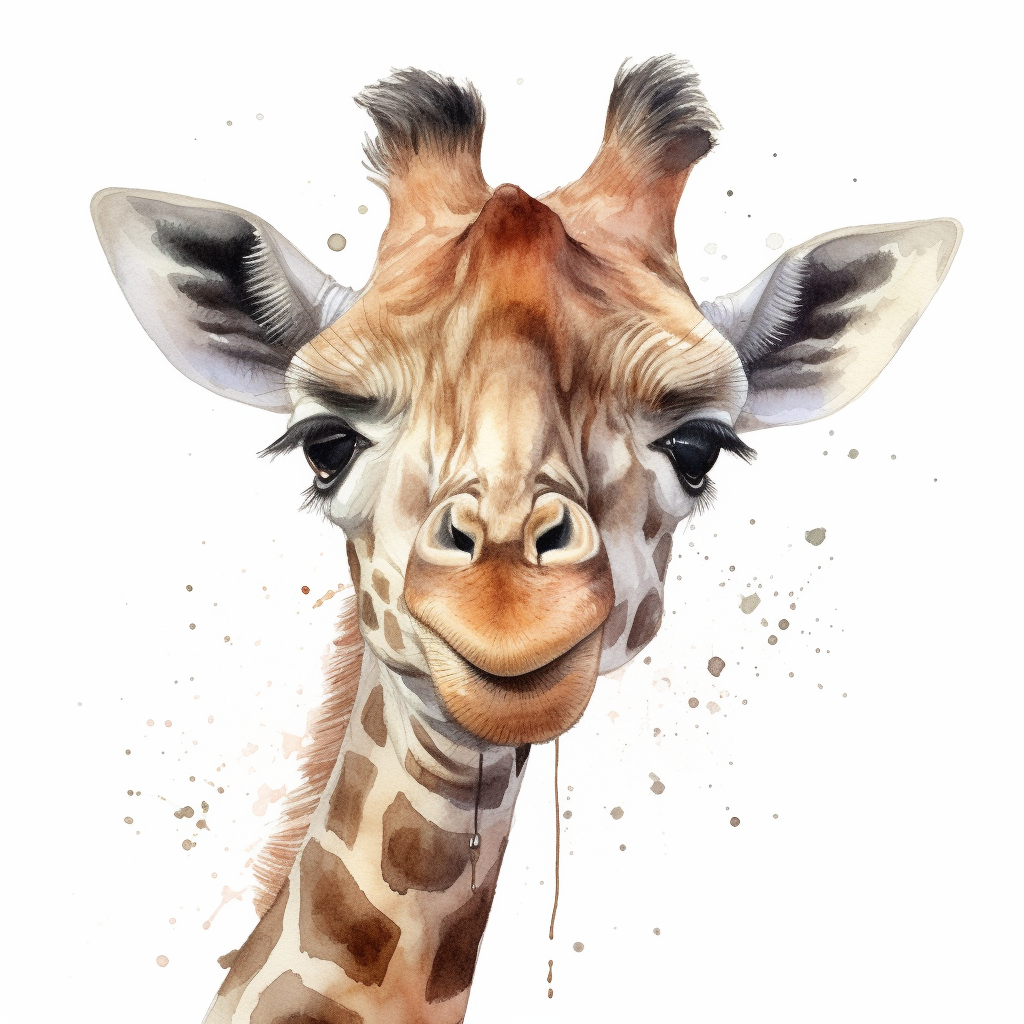 giraffe drawing cliparts