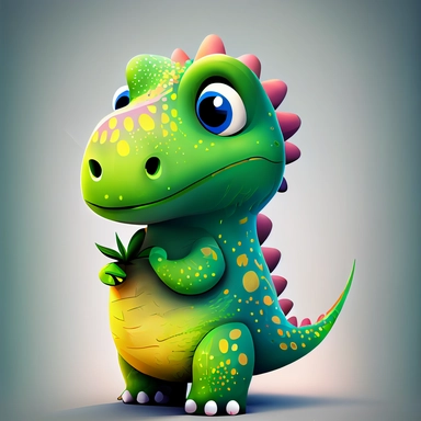 baby green fat dinosaurus with a fat belly, big sparkling eyes (complete shape, not cut), on a white background, hand draw Illustration clipart, 4K, extremely detailed, detail to every pixel