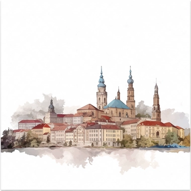 stuttgart city in germany clipart - 8k - white background - stuttgart clipart