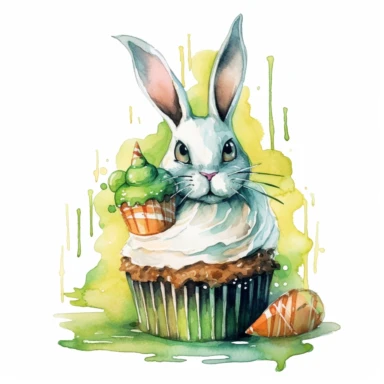 delicious halloween cupcake with white rabbit , watercolour illustration clipart, extremely detailed, 4k, high quality, colour scheme black, lime green and white , , isolated on white background - <@1098423716465102849> (relaxed) - <@1098423716465102849> (relaxed) - Image #3 <@1098423716465102849>