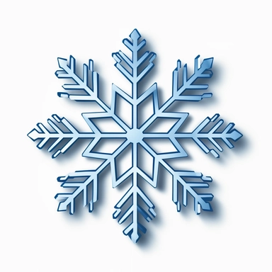 blue and cyan snowflake clipart, snowflake icon, snowflake vector cliparts, snowflake logo, symetrical, in the style of flat form, naturalistic proportions, free brushwork, simple design, brushed stokes volumetric lighting megapixel flat