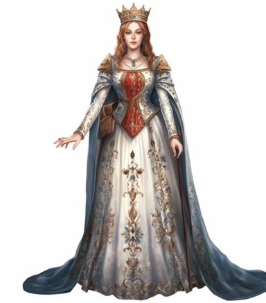 watercolor realistic medieval queen screenshot,clipart, super detailed, in the style of watercolor illustrations, intricate patterns and details, on solid white background , no shadow, oil paintings, nightcore, decorative artistry, on white background, spaced out