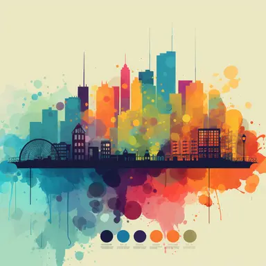 city, cities,clipart, web pallete colors